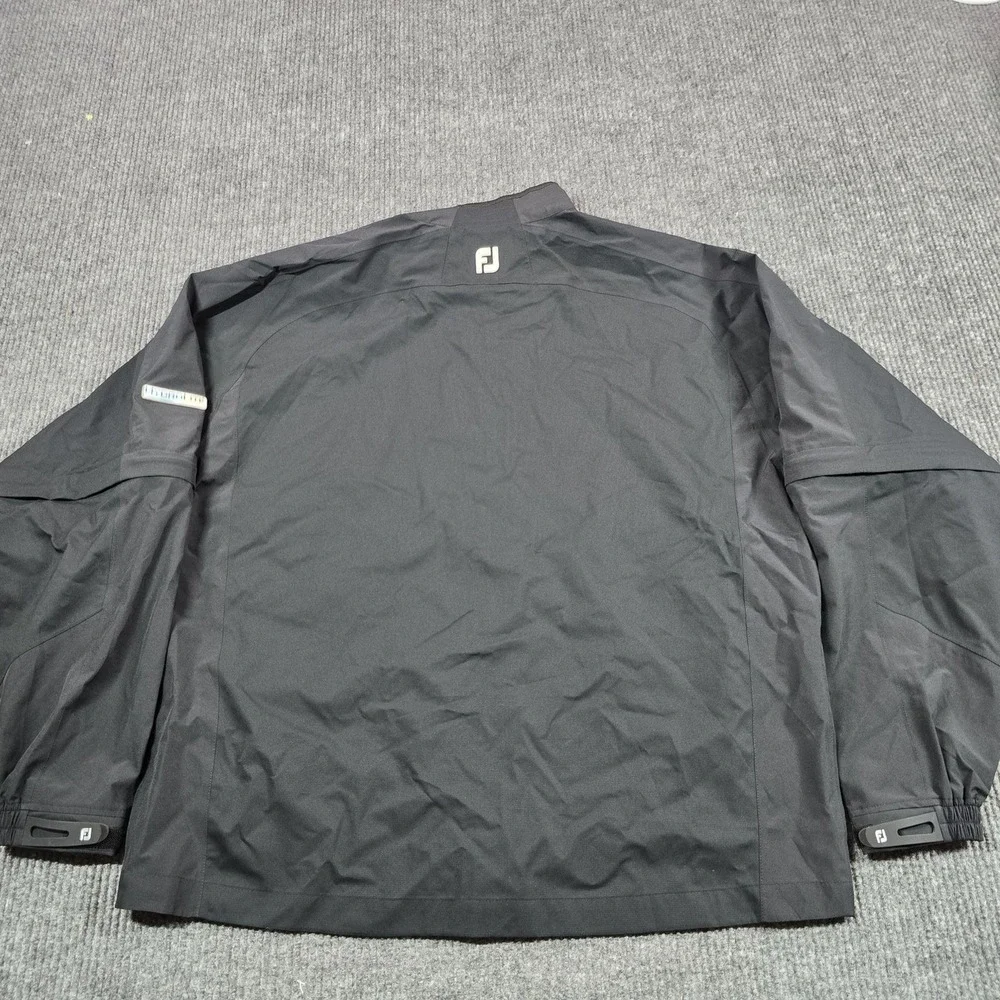 FootJoy DryJoys HydroLite Rain Jacket Mens 2XL Black Waterproof Windproof Golf